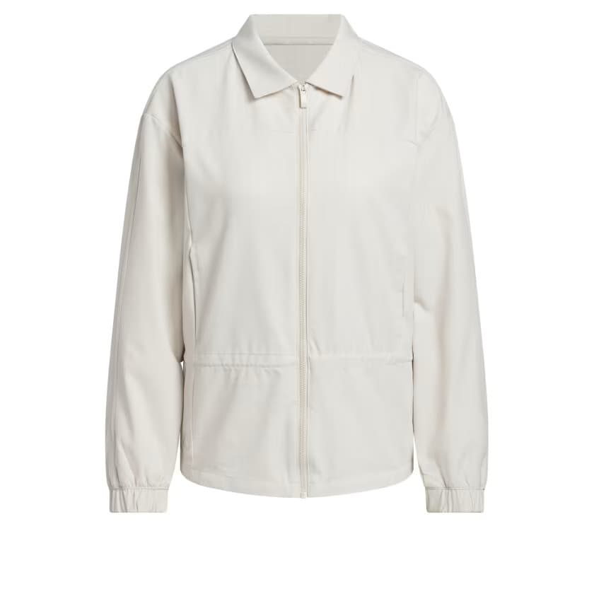 adidas Women's ULTIMATE365+ PEPLUM GRID JACKET - Beige - Size M - Image 7