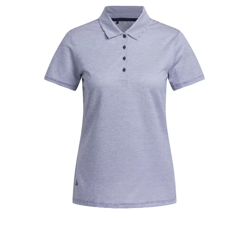 adidas Women's Ottoman Short Sleeve Polo Shirt - Collegiate Navy - Size L - Image 6