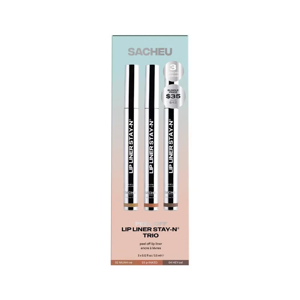 Sacheu Lip Liner STAY-N - Line & Shine Lip Trio - 3pk/0.12 fl oz Size 0.12 fl oz - Image 3