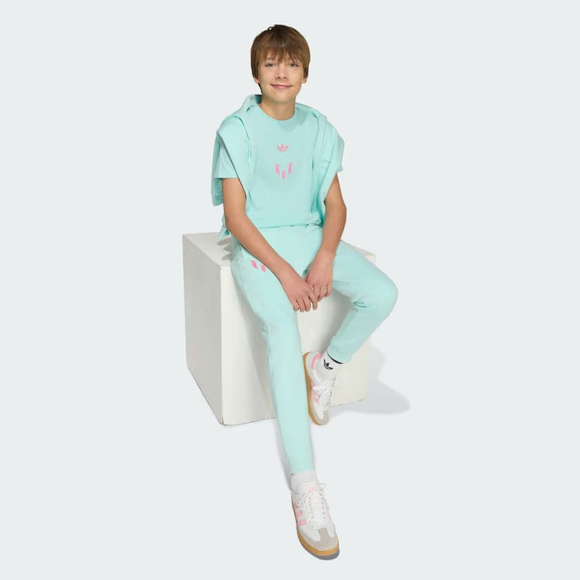 adidas Kids' Messi Pants Kids - Semi Flash Aqua - Size M - Image 5