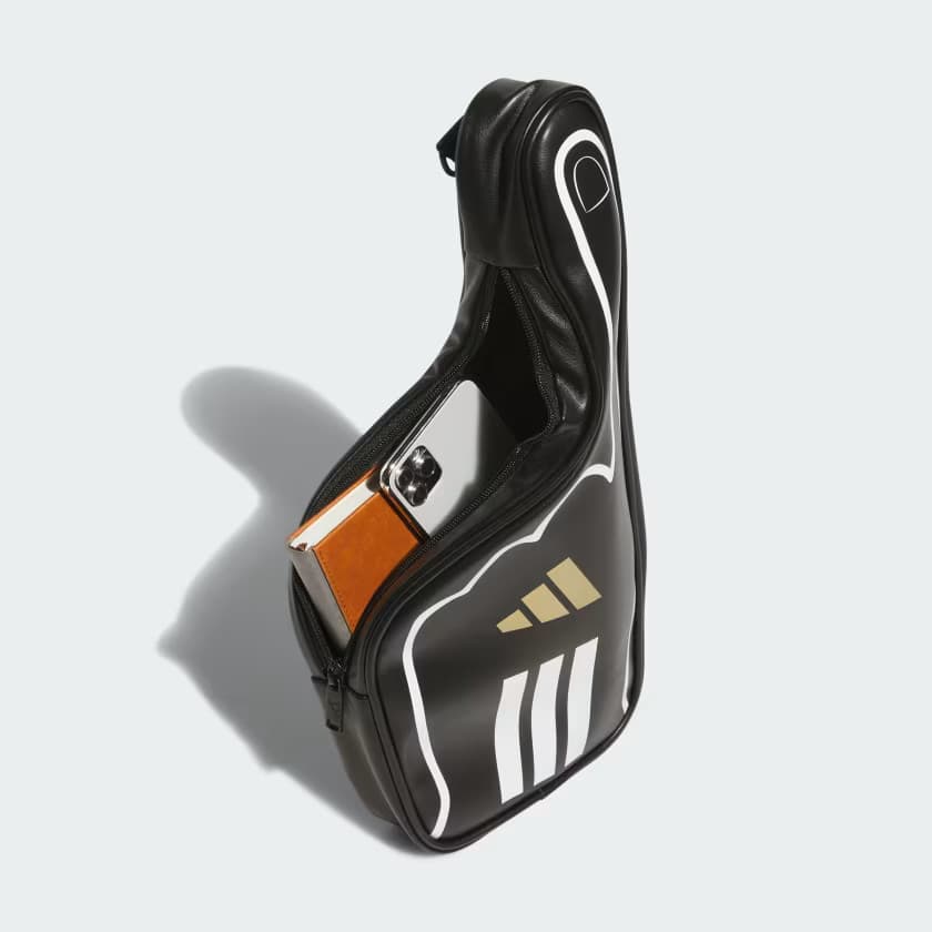 adidas Men's Finger Crossbody - Black/White/Gold Metallic - Size OSFA - Image 2