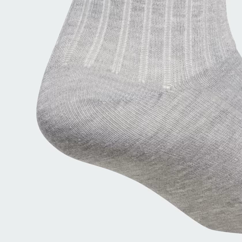 adidas Men's Unisex Originals Socks - Medium Grey Heather/White - Size M - Image 5