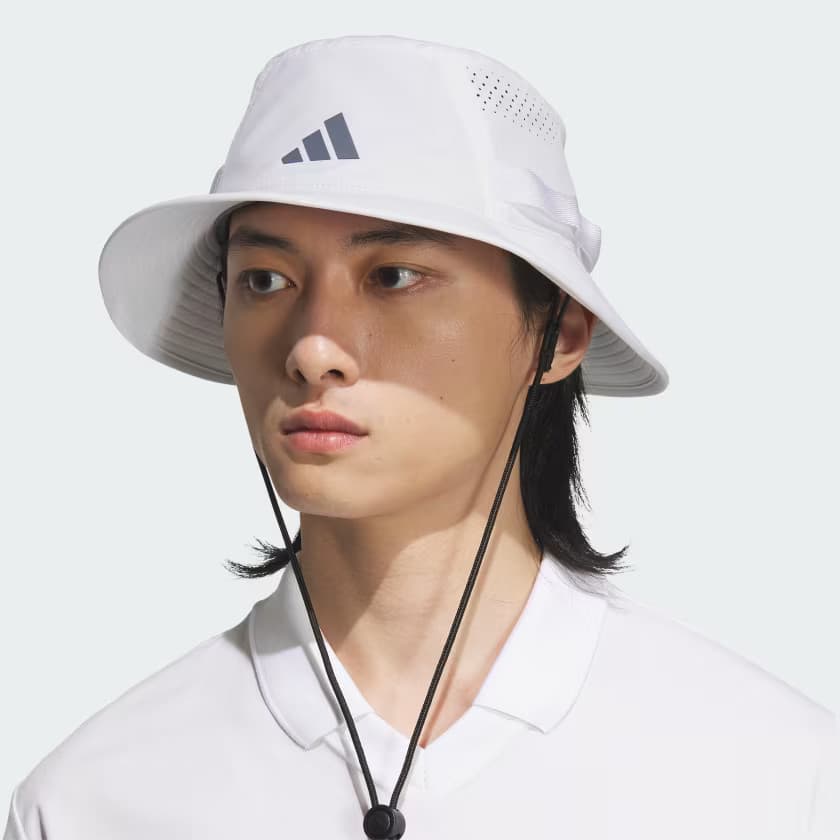 adidas Men's Victory 5 Bucket Hat - White/Onix/Black - Size M - Image 2