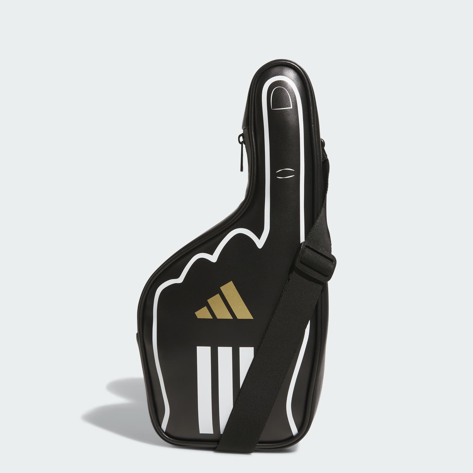 adidas Men's Finger Crossbody - Black/White/Gold Metallic - Size OSFA - Image 1