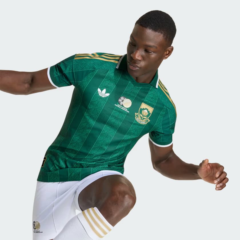 adidas Men's South Africa 26 Away Jersey - Team Dark Green/Team Green - Size S - Image 6
