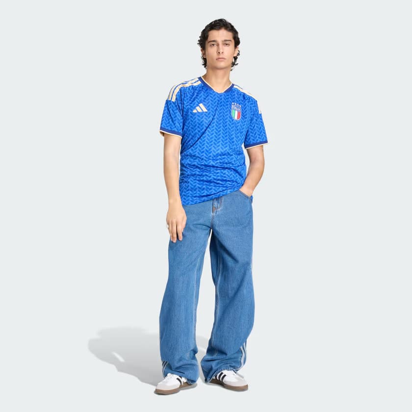 adidas Men's Italy 26 Home Jersey - Bold Blue - Size S - Image 3