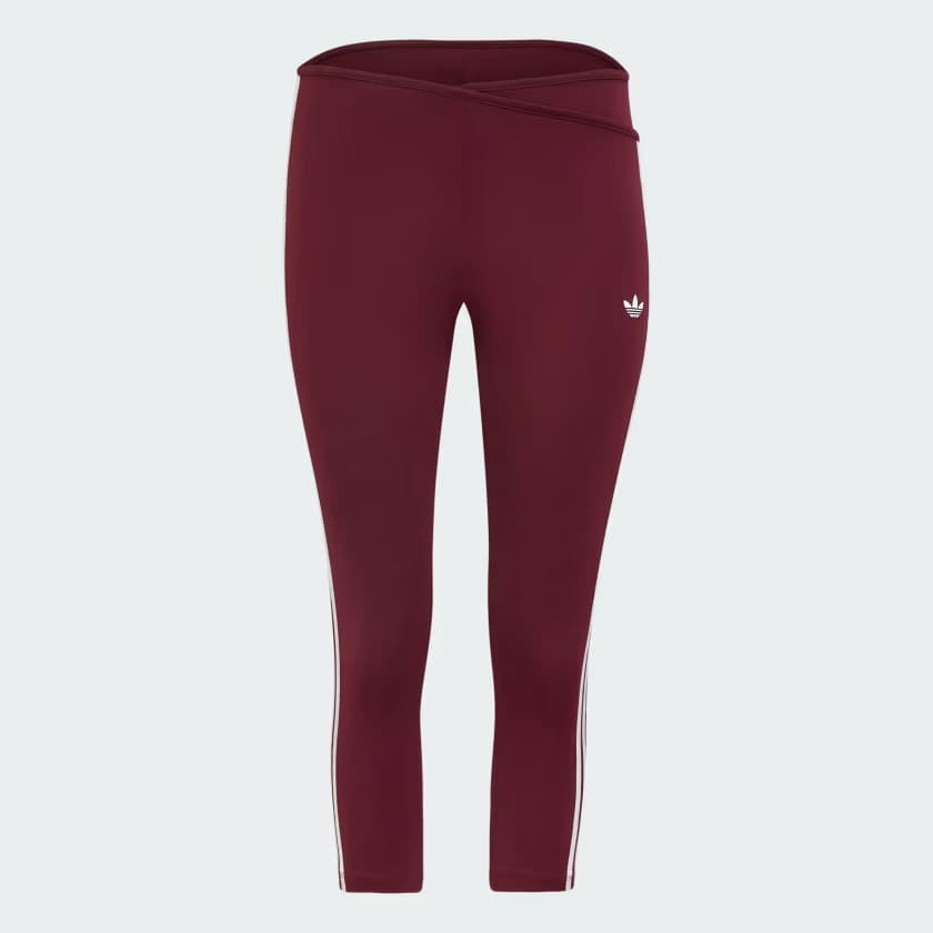 adidas Women's ADILENIUM 5.0 CAPRI PANTS - Maroon - Size XS - Image 2