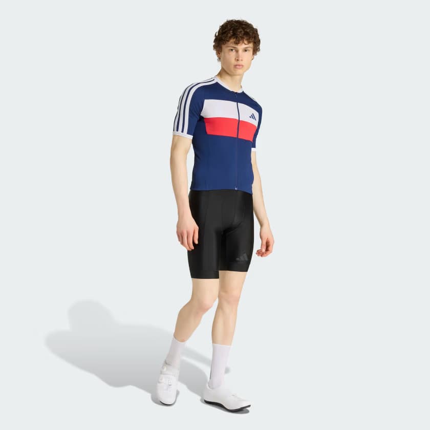adidas Men's TEMPO MERINO CYCLING JERSEY - Dark Blue - Size L - Image 4