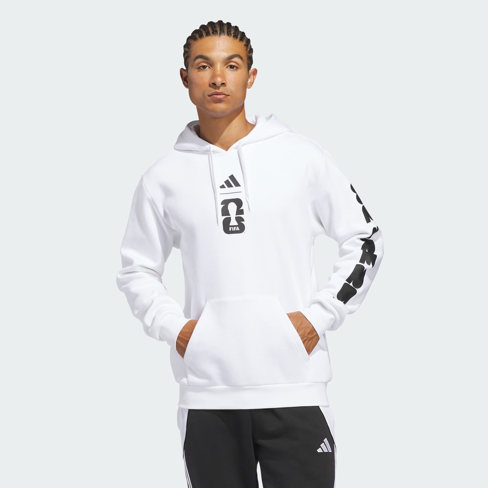 adidas Men's FIFA World Cup 26™ Match Ball Graphic Hoodie - White - Size 2XL - Image 1