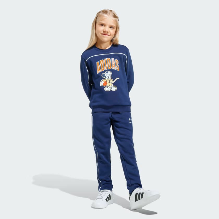 adidas Kids' DISNEY MICKEY MOUSE - Dark Blue/Pure Orange/Off White - Size 2T - Image 3