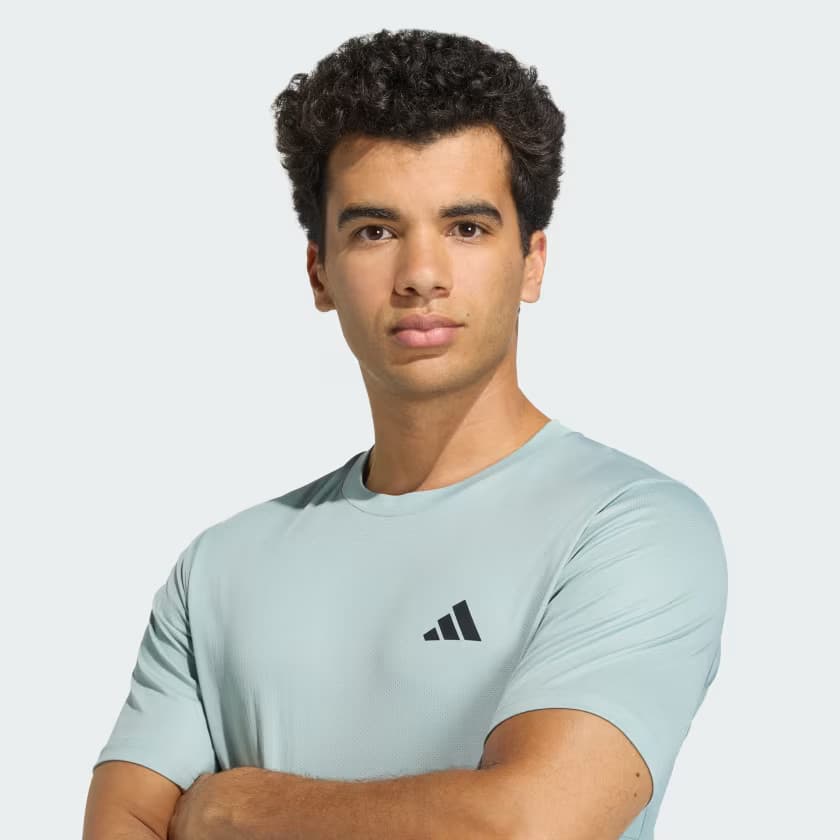 adidas Men's WORKOUT ESSENTIALS BASE T-SHIRT - Wonder Sage - Size 2XL - Image 4