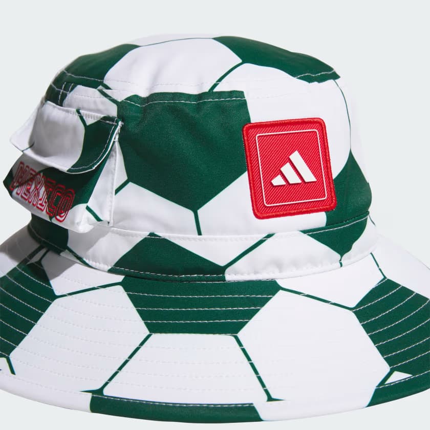 adidas Men's Unisex Mexico Ball Boonie - Team Dark Green/Scarlet/White - Image 2