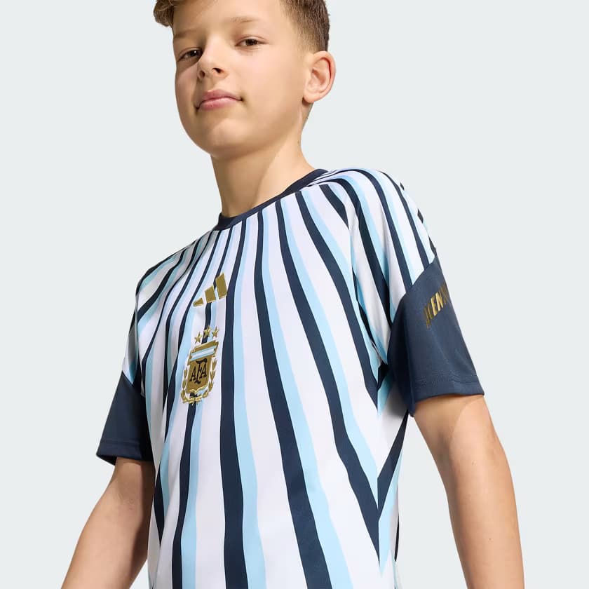 adidas Kids' Argentina 26 Home Kids Pre Match Jersey - White - Size M - Image 7