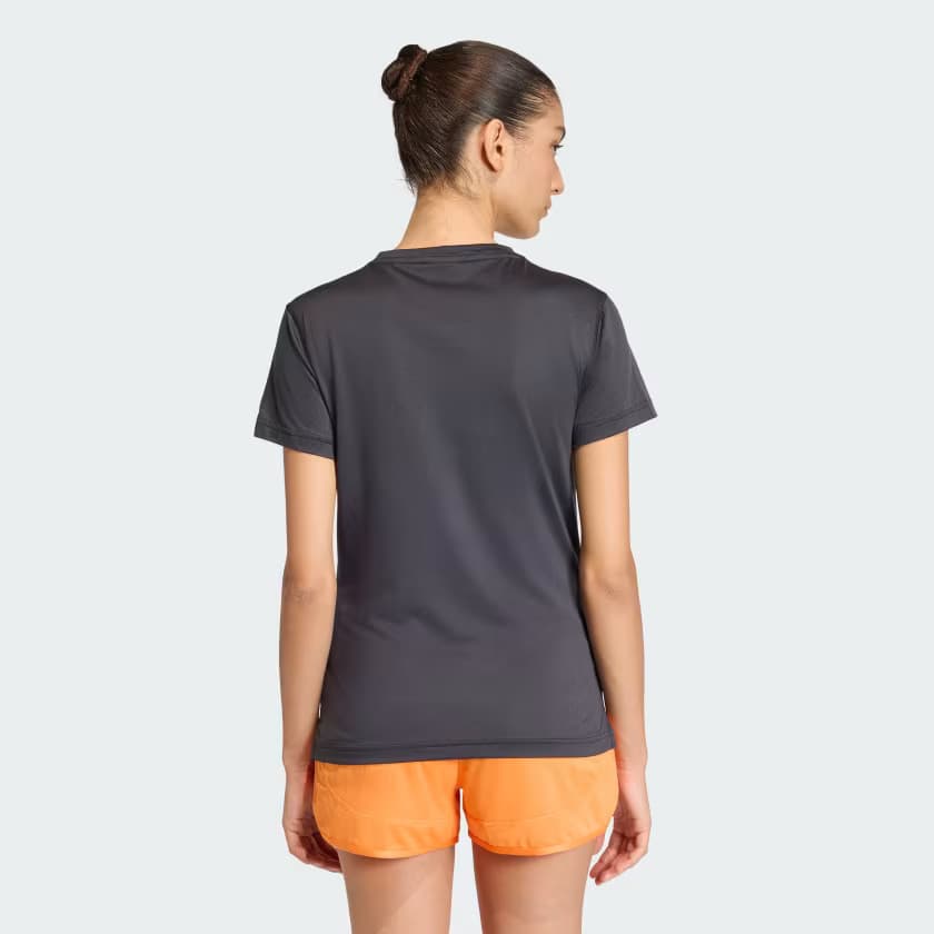 adidas Women's Workout Essentials V-Neck T-Shirt - Black - Size XL - Image 2