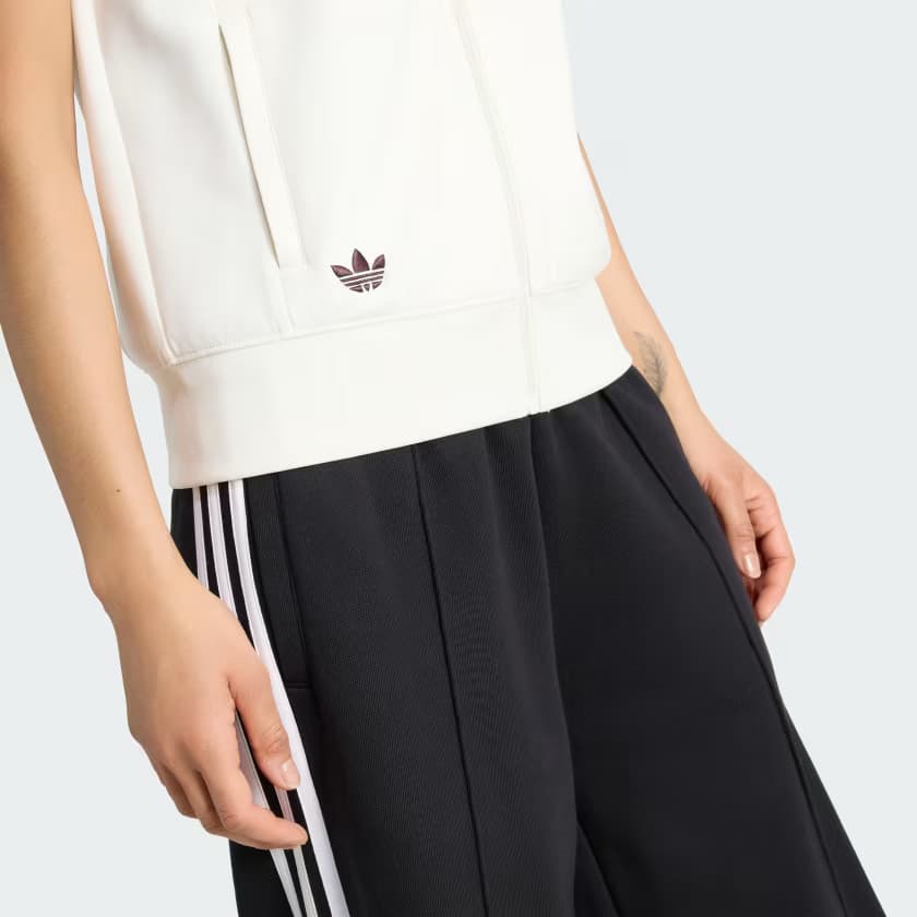 adidas Women's VINTAGE SUPERSTAR TRACK TOP - Off White/App Sky Rush - Size 2XL - Image 6