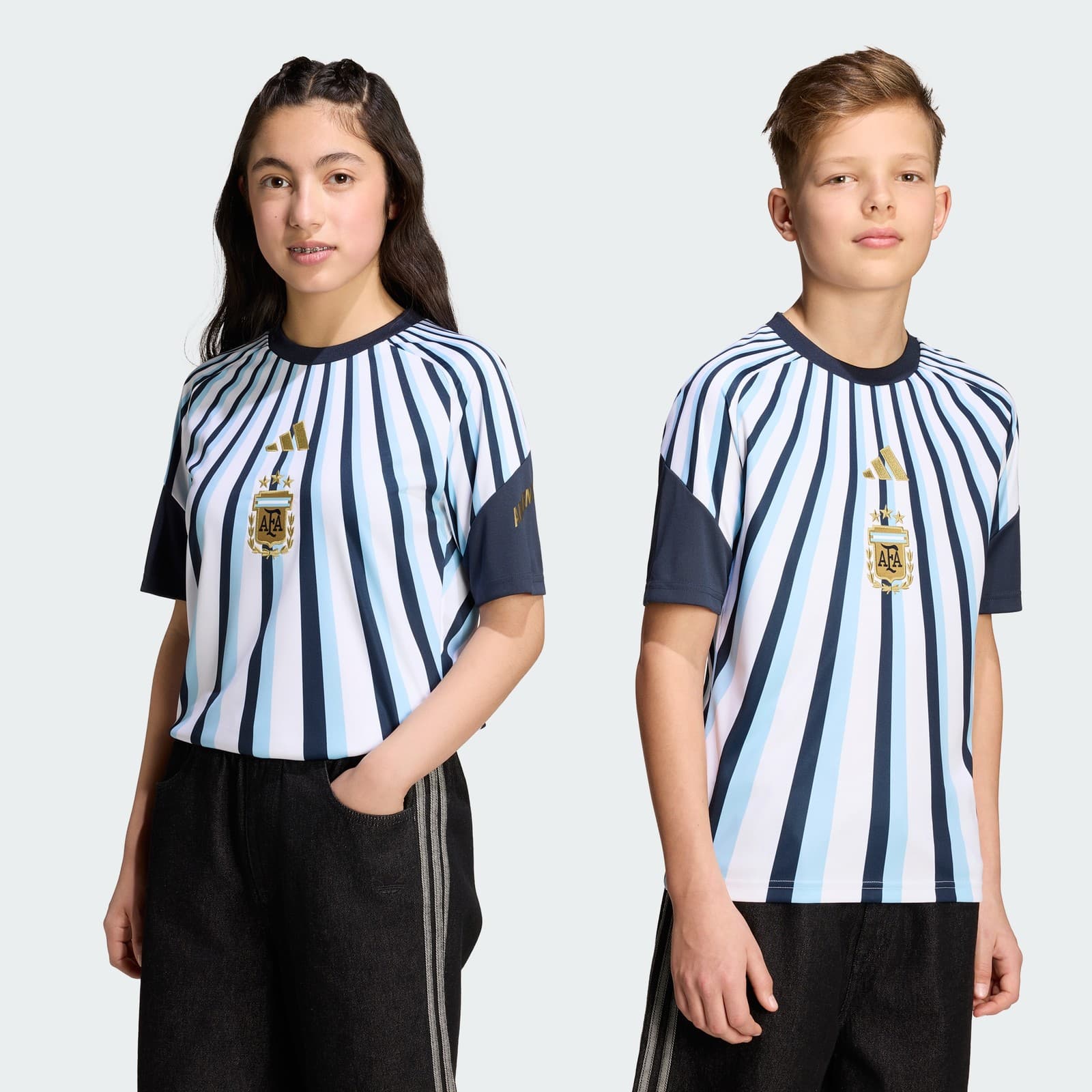 adidas Kids' Argentina 26 Home Kids Pre Match Jersey - White - Size M - Image 1