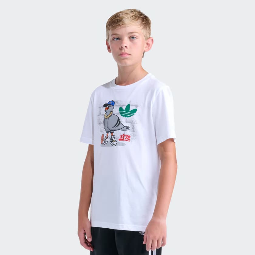 adidas Kids' SPORT TEE - White - Size L - Image 4