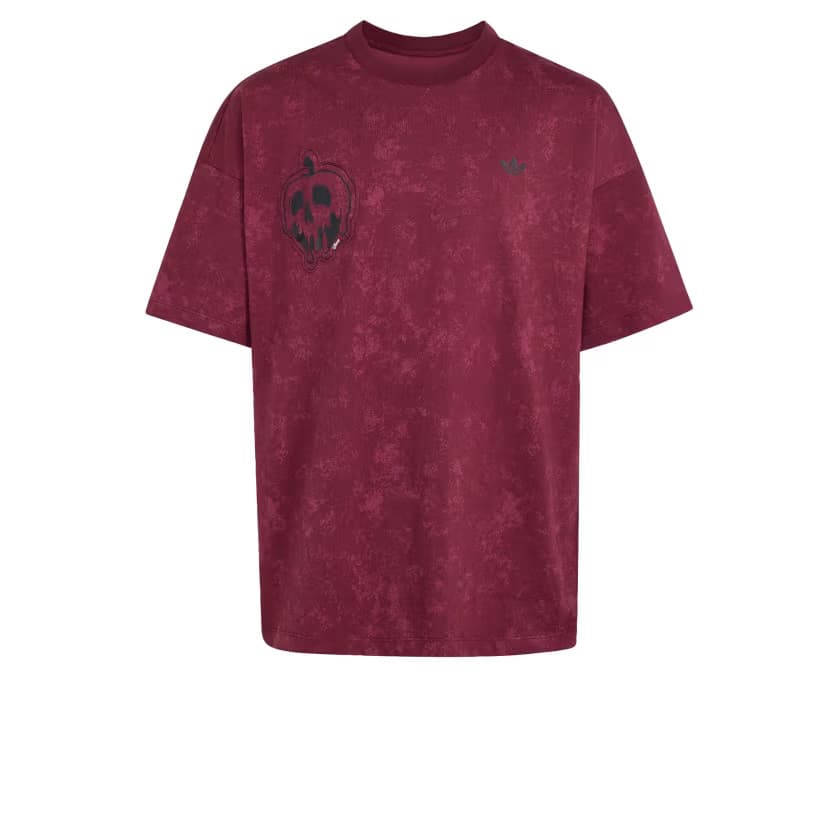 adidas Kids' DISNEY VILLAINS OVERSIZED WASHED GFX TEE - Maroon - Size XS - Image 6