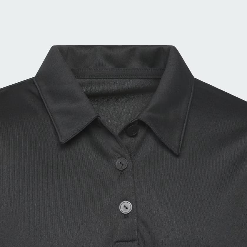 adidas Kids' GIRLS PERFORMANCE SHORT SLEEVE POLO - Black - Size S - Image 4