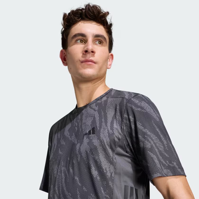 adidas Men's COOL INTENSITY WORKOUT T-SHIRT - Grey Six - Size S - Image 4