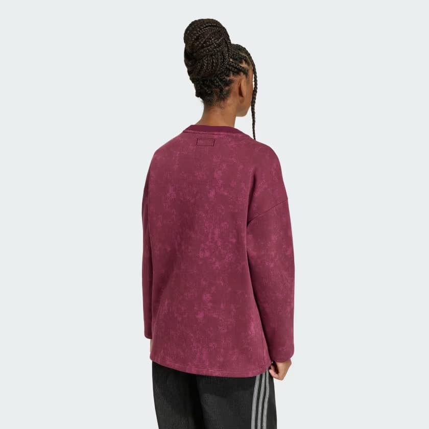 adidas Kids' DISNEY VILLAINS OVERSIZED HOCKEY CREW TEE - Maroon - Size S - Image 2