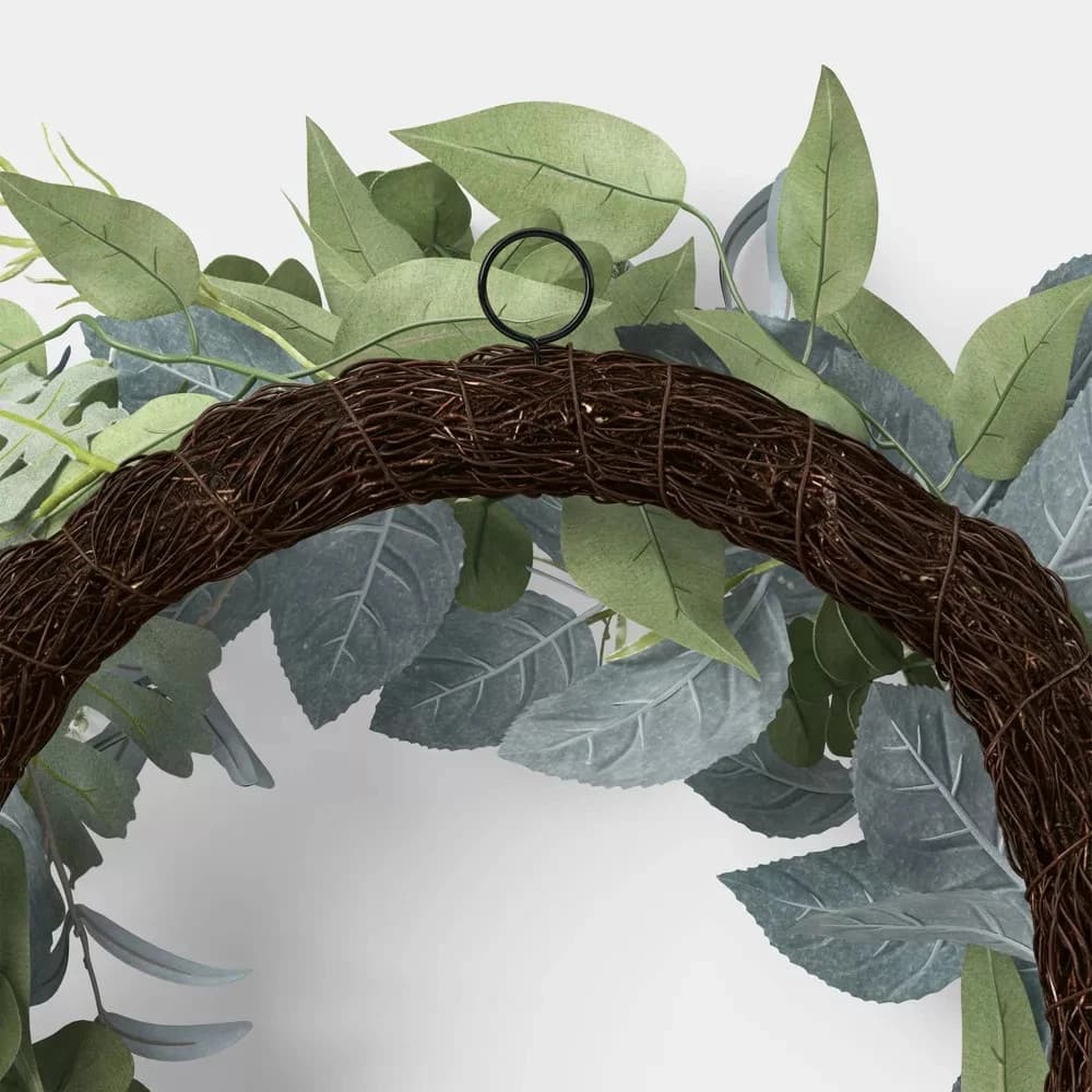 26" Eucalyptus Artificial Wreath - Threshold designed with Studio McGee Size 26" - Image 4