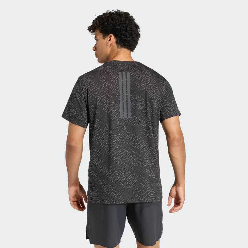 adidas Men's D4T PrimeLift Aop T-Shirt - Black/Grey Five - Size L - Image 2