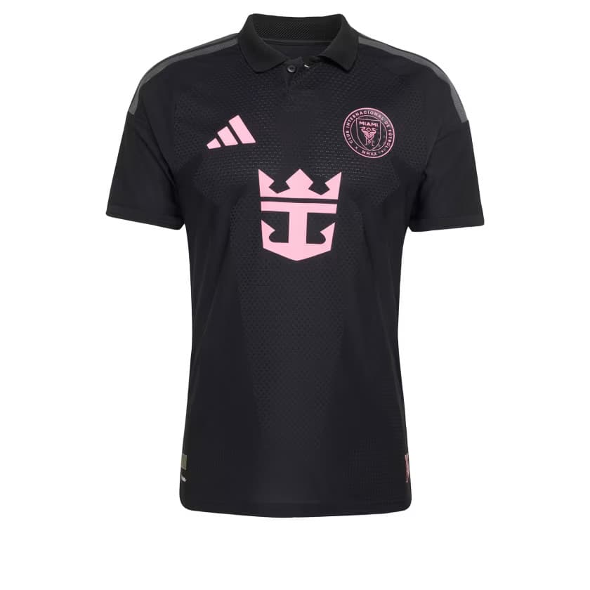 adidas Men's Inter Miami CF Away Authentic Jersey - Black/Bliss Pink - Size S - Image 7