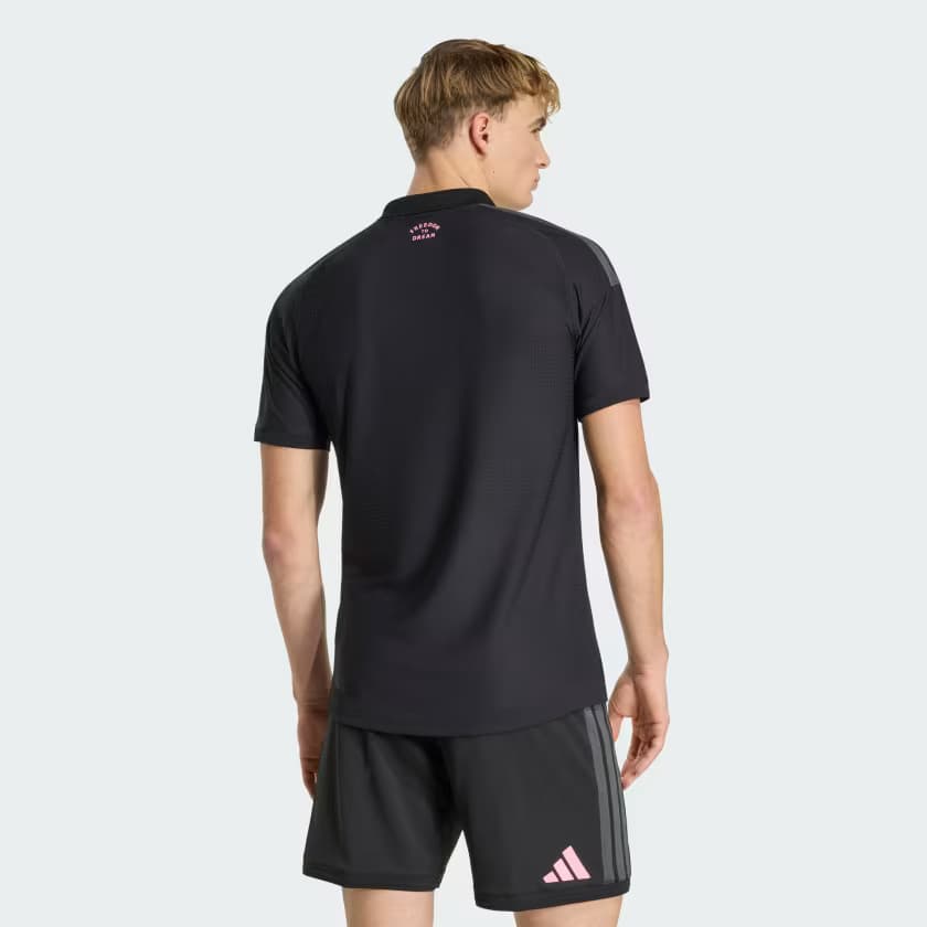 adidas Men's Inter Miami CF Away Authentic Jersey - Black/Bliss Pink - Size S - Image 2