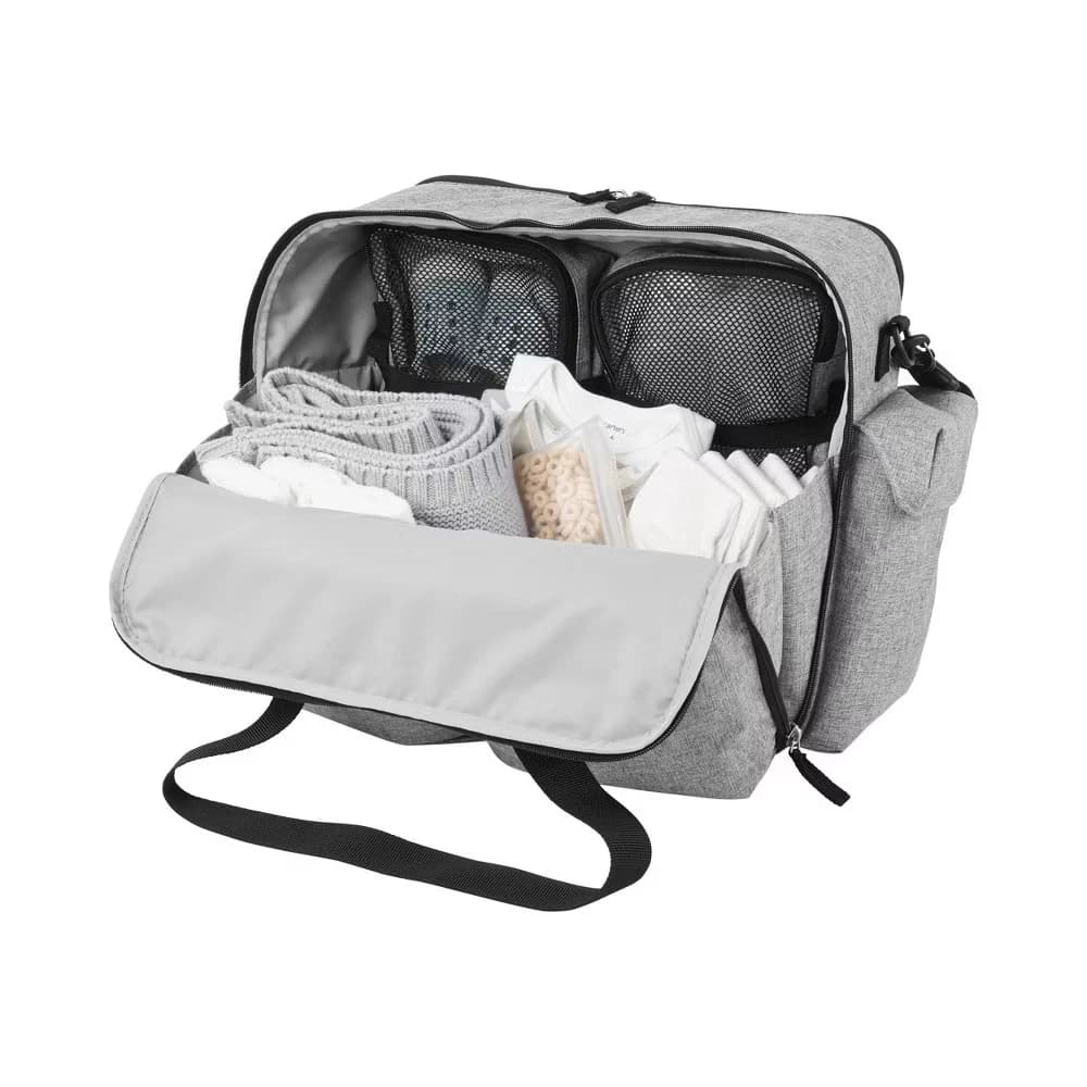Skip Hop Duo Signature Diaper Weekender Bag - Gray Melange - Size Large - Image 5