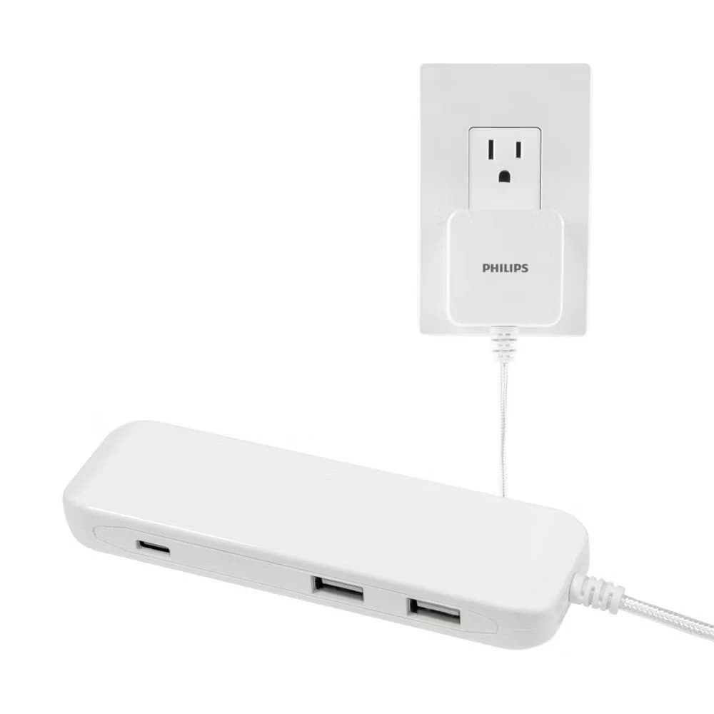 Philips 6ft USB Charging Station with USB-A and USB-C - Image 1