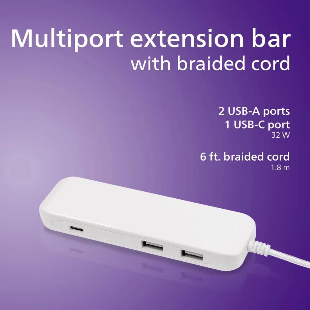 Philips 6ft USB Charging Station with USB-A and USB-C - Image 3