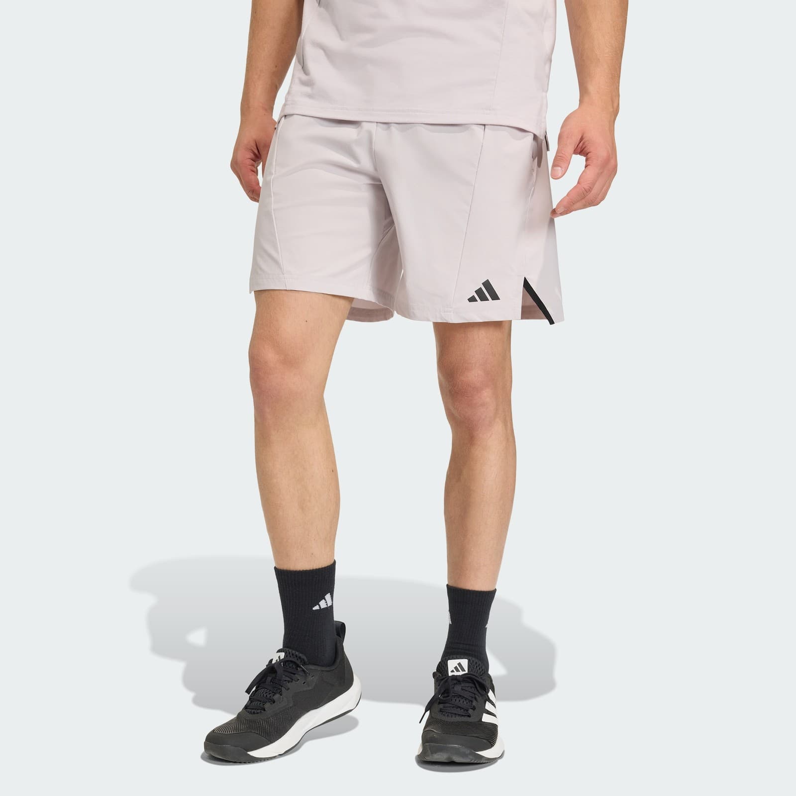 adidas Men's Designed for Training Workout Shorts - Ice Purple - Size S - Image 1