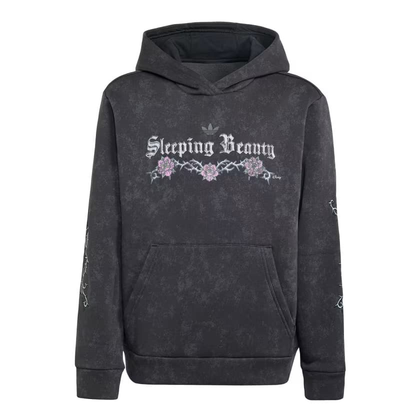 adidas Kids' DISNEY VILLAINS LOOSE WASHED GFX HOODIE - Black - Size L - Image 6