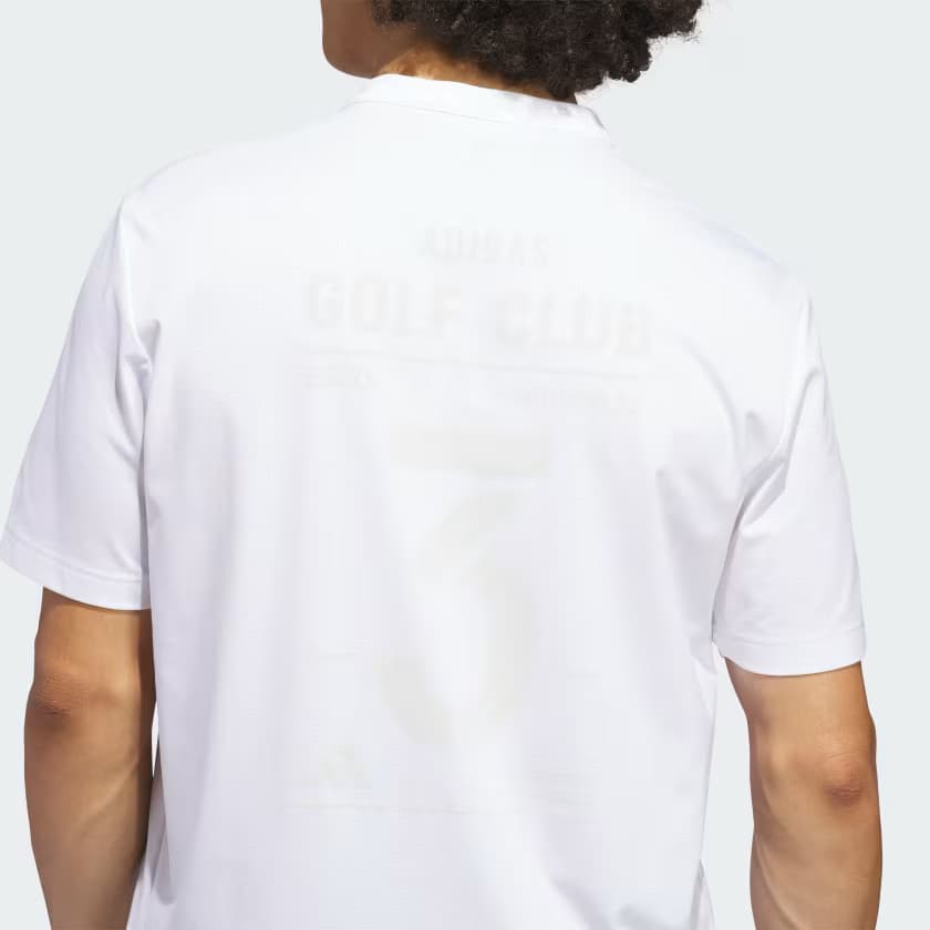 adidas Men's Beyond The Course Twistknit Range Shirt - White - Size XL - Image 5