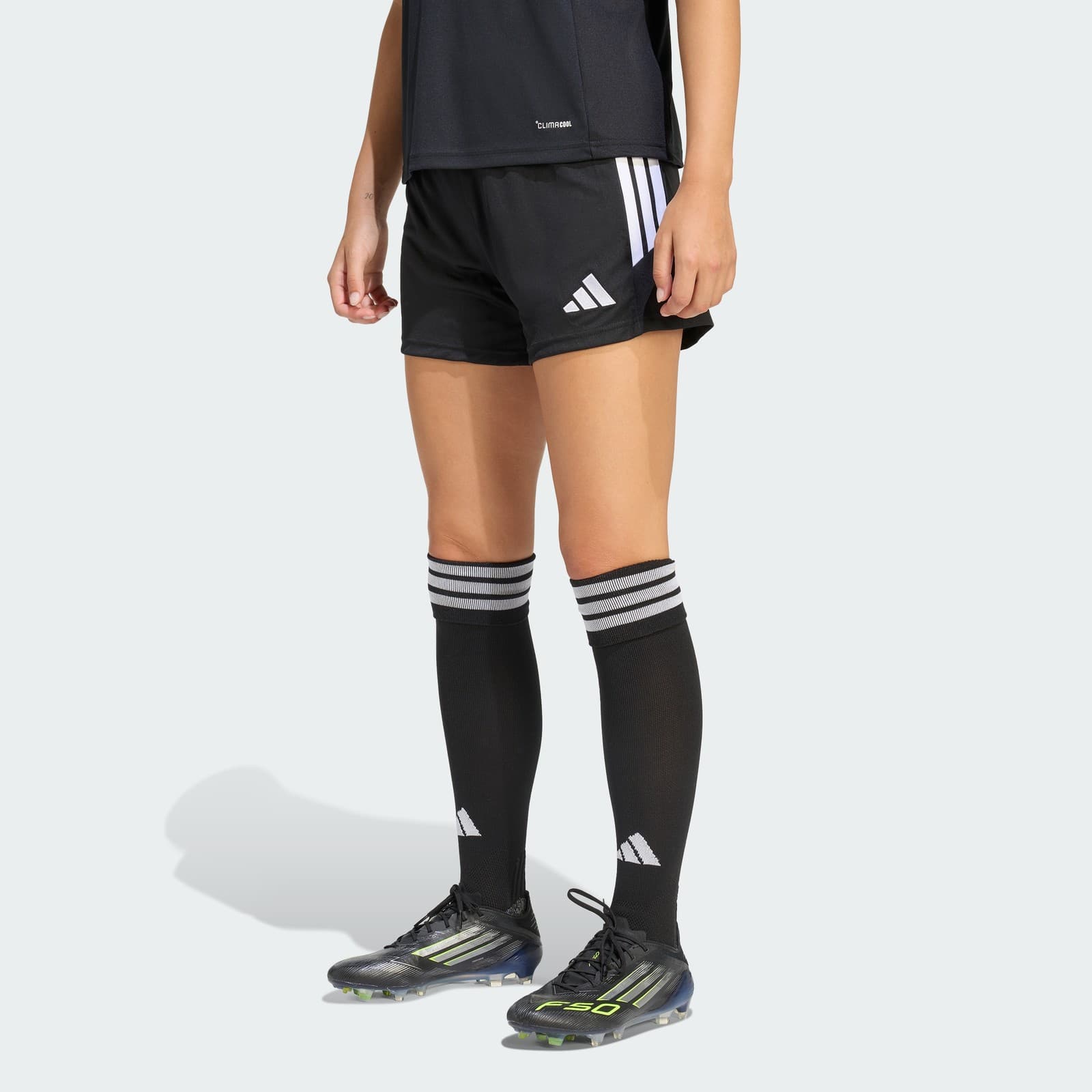 adidas Women's Tiro 26 League Short Shorts - Black/White - Size L - Image 1