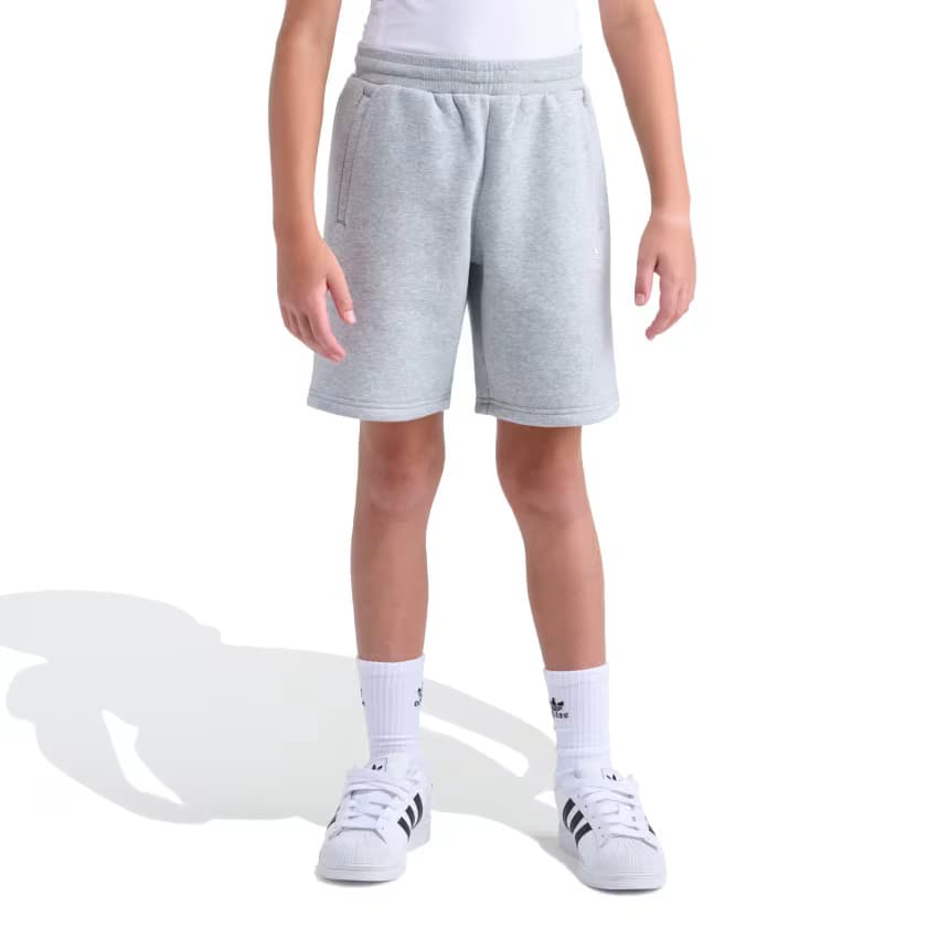 adidas Kids' ESS OG HTR FLC SHORT - Medium Grey Heather - Size S - Image 7