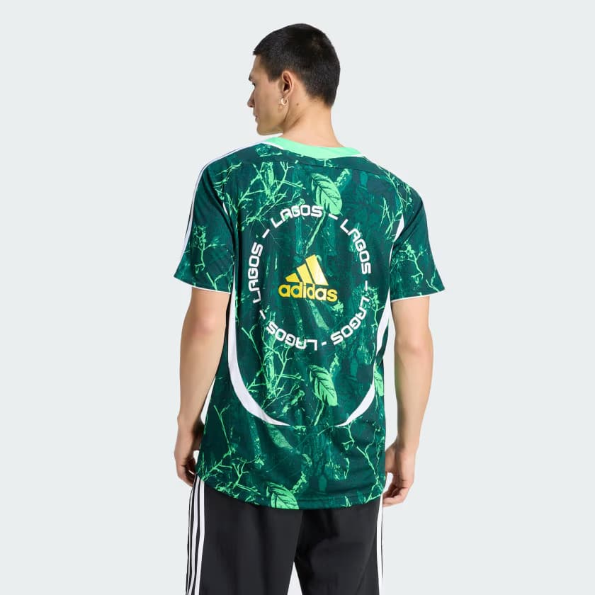 adidas Men's Graphic Jersey - Screaming Green/Aurora Ivy/Collegiat - Size M - Image 2