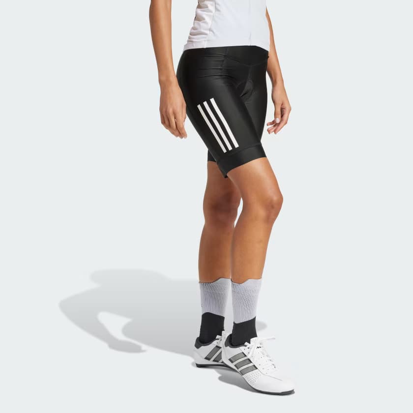 adidas Women's Essentials 3-Stripes Padded Cycling Shorts - Black - Size XS - Image 3