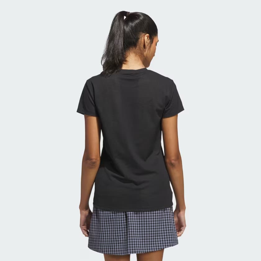 adidas Women's Ultimate365 Tour Engineered Short Sleeve Top - Black - Size M - Image 2