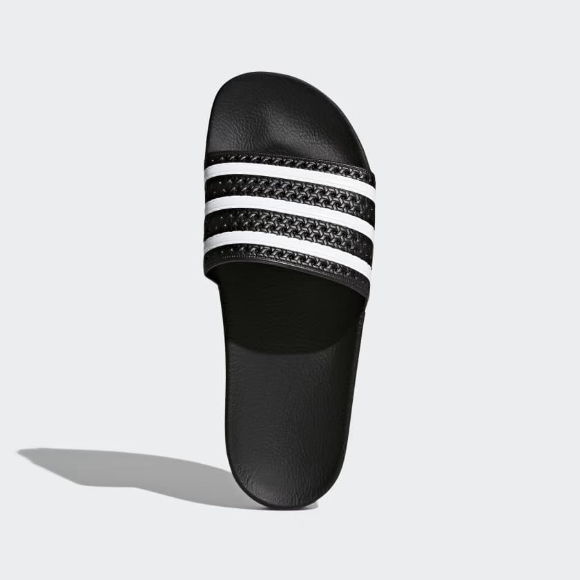 adidas Men's Adilette Slides - Core Black/White/280647 - Size 8 - Image 3