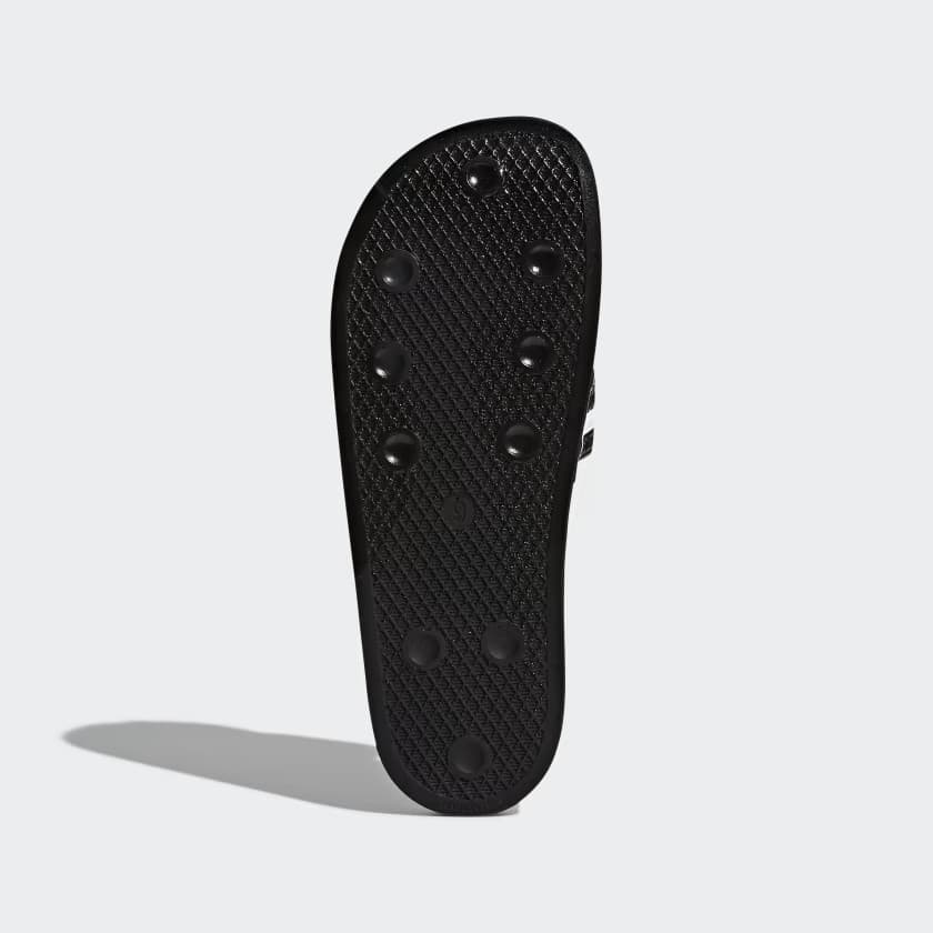 adidas Men's Adilette Slides - Core Black/White/280647 - Size 8 - Image 4