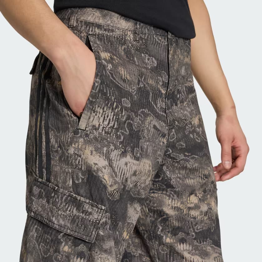 adidas Men's ADILENIUM SEASON 5 CARGO PANTS - Chalk Pearl/Wonder Taupe - Size 34 - Image 5