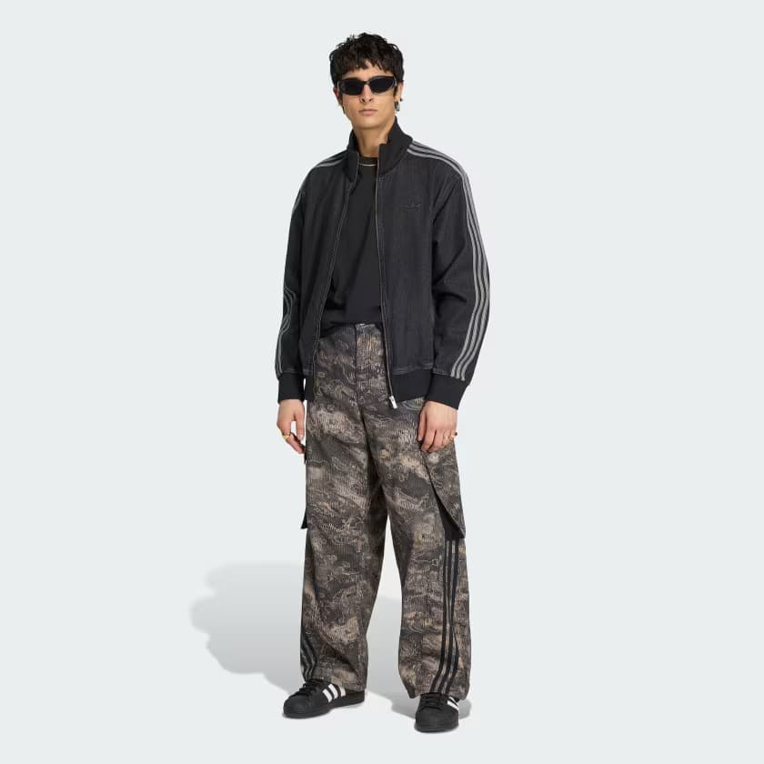 adidas Men's ADILENIUM SEASON 5 CARGO PANTS - Chalk Pearl/Wonder Taupe - Size 34 - Image 3