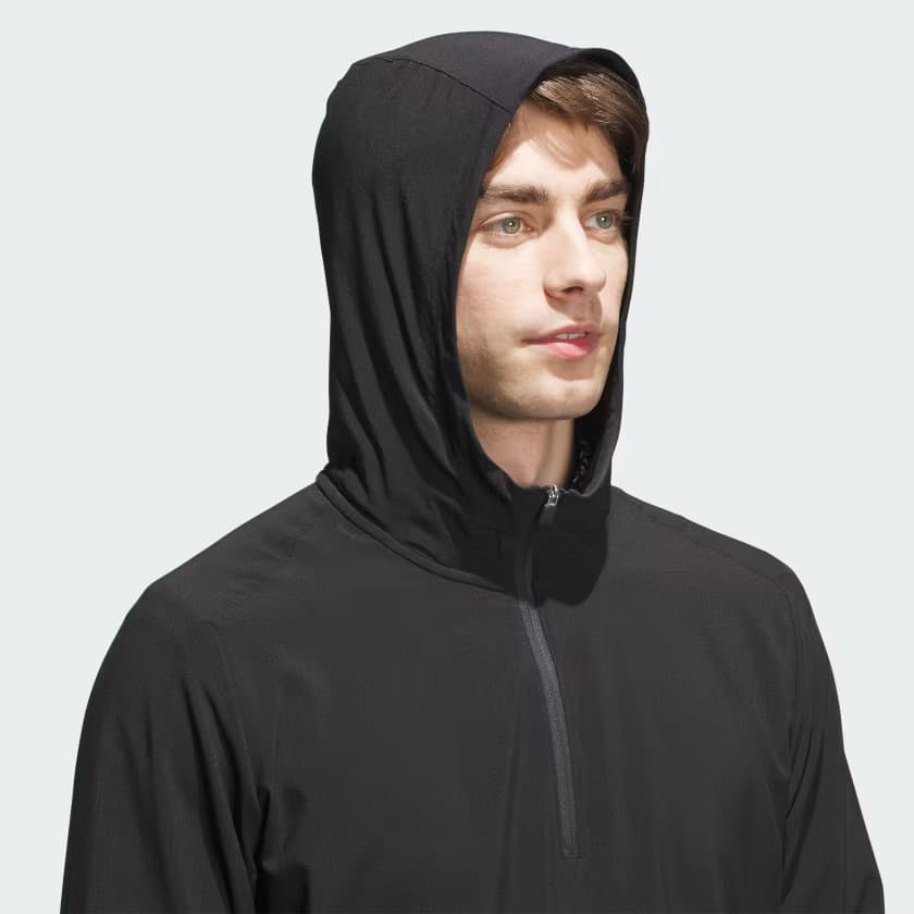 adidas Men's Ultimate365 Anorak Jacket - Black/Carbon - Size 2XL - Image 5