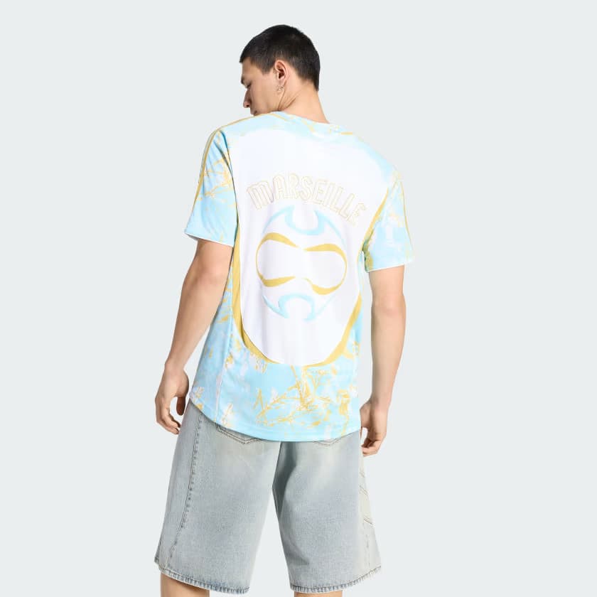 adidas Men's Graphic Jersey France - White/Pyrite/Icey Blue - Size XS - Image 2