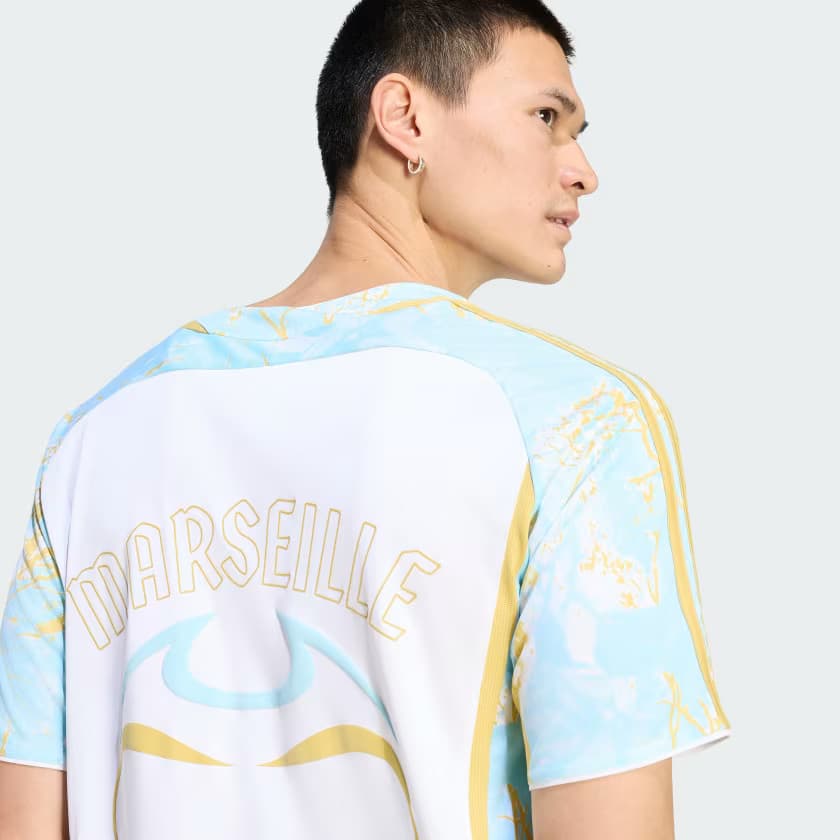 adidas Men's Graphic Jersey France - White/Pyrite/Icey Blue - Size XS - Image 5