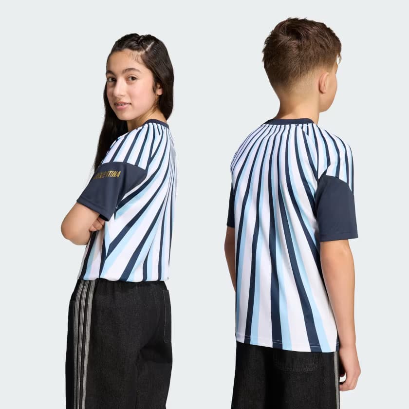 adidas Kids' Argentina 26 Home Kids Pre Match Jersey - White - Size M - Image 2