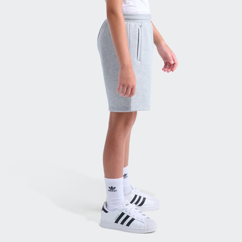 adidas Kids' ESS OG HTR FLC SHORT - Medium Grey Heather - Size S - Image 6