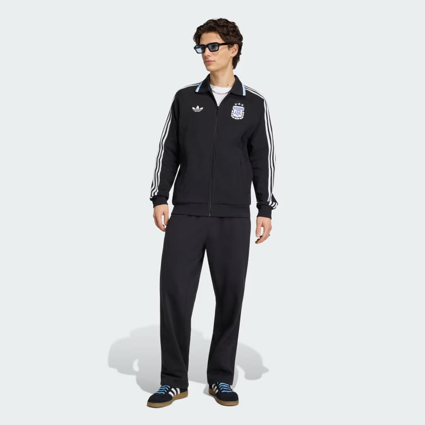 adidas Men's Argentina Away Anthem Jacket - Black - Size 2XL - Image 3